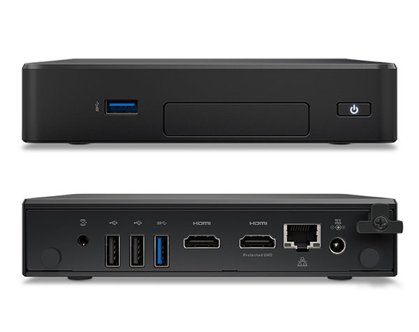 NUC Rugged showing front and back ports